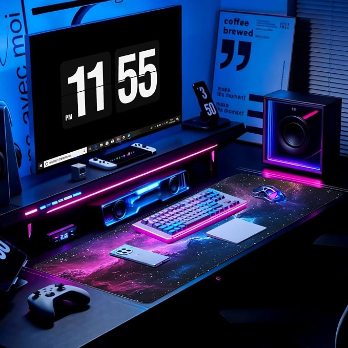 Gaming Mouse Pad, Desk Mat for Keyboard and Mouse, Large Mouse Pad for Desk, Computer Mousepad - Image 5