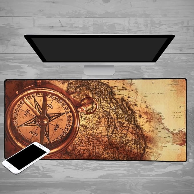XXL Professional Large Mouse Pad& Computer Game Mouse Mat (35.4x15.7x0.1IN, Compass) - Image 7