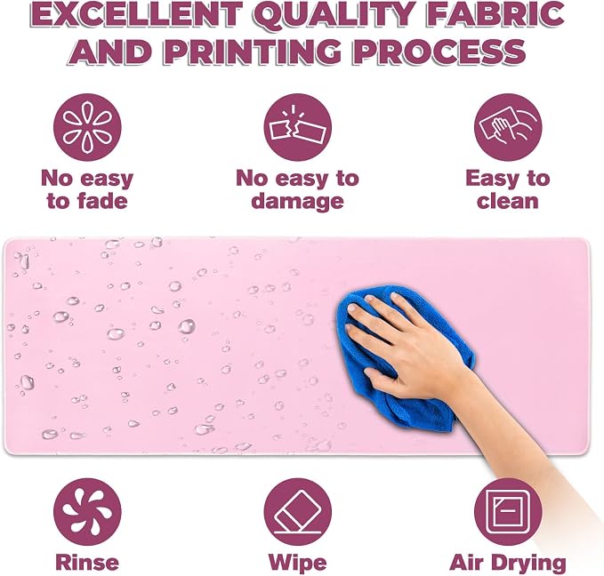 Mouse Pad Gaming - Desk Mat for Keyboard and Mouse - Large Mouse Pads for Desk, Gaming Mousepad with Non-Slip Base, Desks Pad (31.5" X 11.8") for Game, Office and Home - Image 3