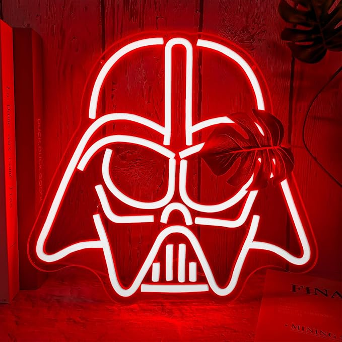 Alien Mask Neon Sign Dimmable Helmet Neon Light Sign Game LED Sign Wars gaming Light Up Sign gamer Neon Lights for Bedroom Man Cave Gamer Gift - Image 2