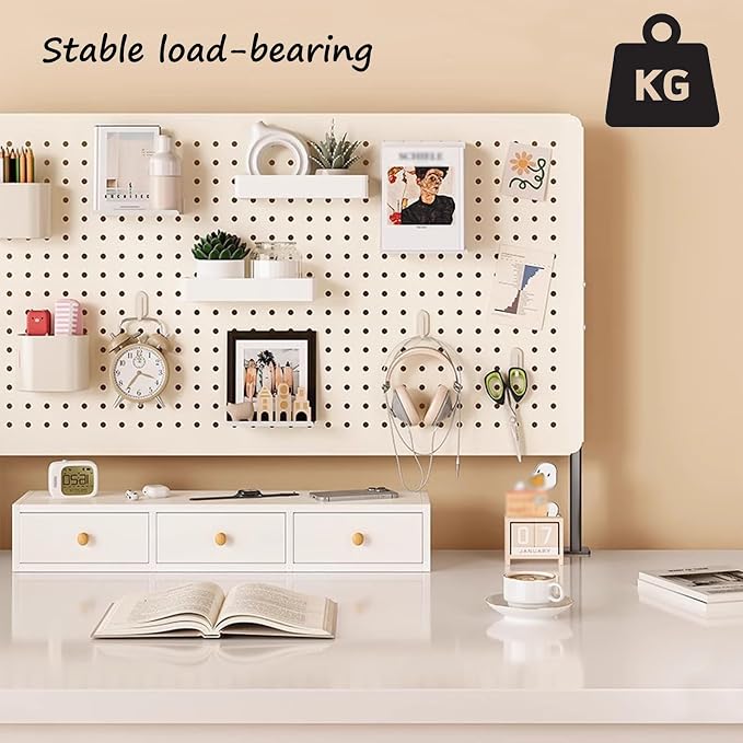 Standing Pegboard, Gaming Desk Organizer, Desk Organizer Wall, Standing Work Desk Organizer, Pegboard Organizer for Office, Game Room, Craft Room, Studio(Orange,80 * 40cm) - Image 5