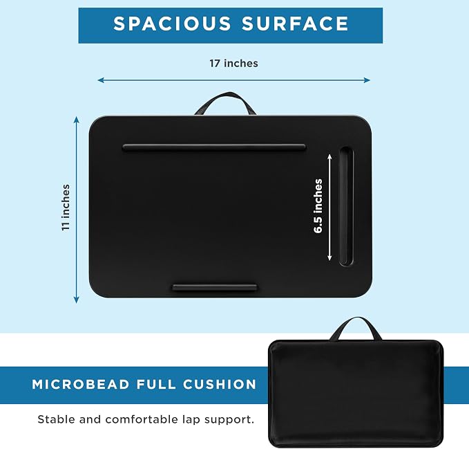LAPGEAR Sidekick Lap Desk - Black, Fits 15.6” Laptops - Image 5
