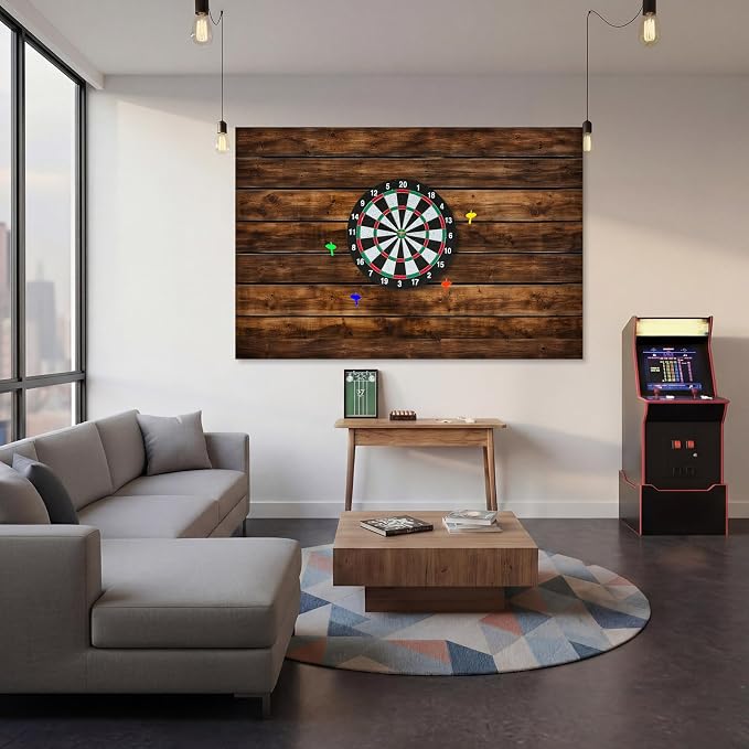 Hahafelt Felt Wood Grain Dart Board Wall Protectors Square Dart Board Backing Tiles Dartboard Backboard Cork Backboards Alternative - Image 6