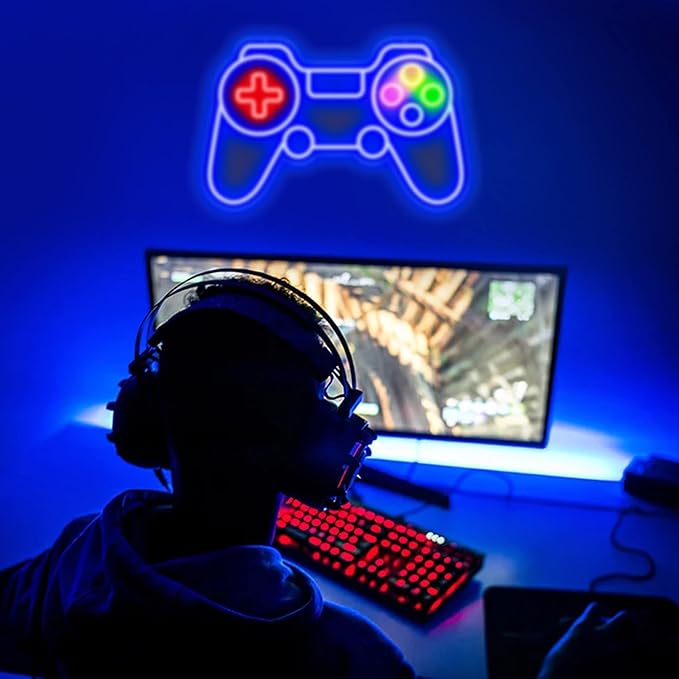 Game Controller Neon Sign Gamer Gifts for Teen Boys Room Decor Upgraded Gaming Lights Game Console Neon Light Sign for Bedroom Wall Decor (Gamepad) - Image 3