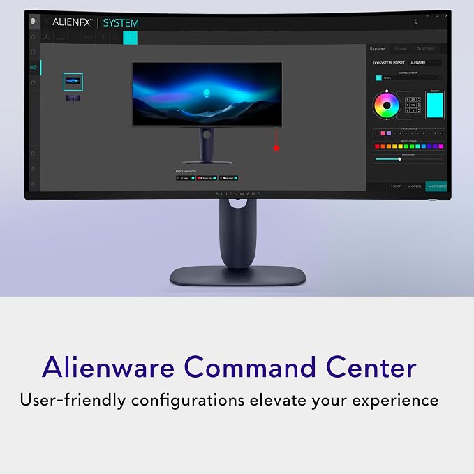 Alienware 34 240Hz QD-OLED Curved Gaming Monitor - AW3425DW - 34.2-inch WQHD (3440 x 1440) 0.03ms Display, 1800R Curve, AMD FreeSync Premium Pro, VESA AdaptiveSync, DisplayHDR TrueBlack 400 - Image 8