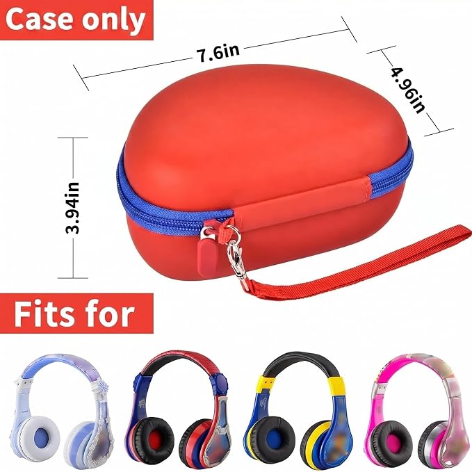 ANKHOH Kids Headphone Case for eKids for Beats Solo4 Headphones, Red - Image 2