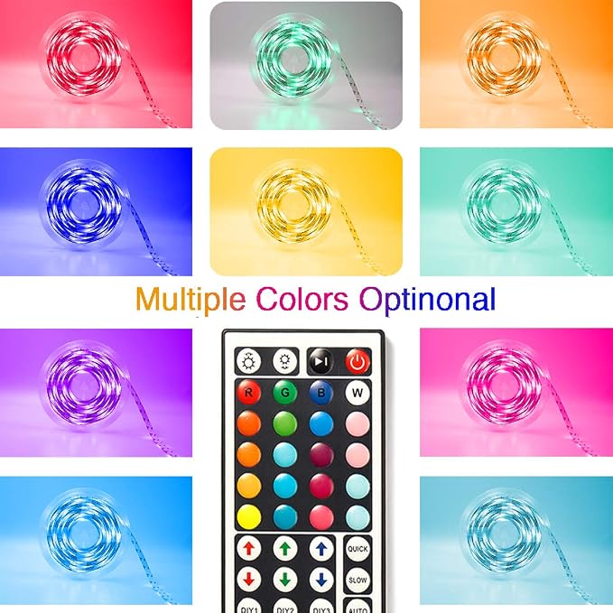 dalattin 32.8ft Led Strip Lights,RGB Led Lights for Bedroom Color Changing Light,Decoration for Bedroom Room Party,Halloween Decor with 44 Keys Remote,1 Roll of 32.8ft - Image 5