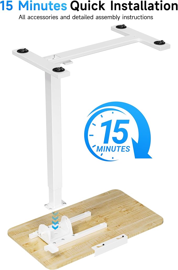 BIZUM Mobile Standing Desk Laptop Desk Pneumatic with Wheels 180° Tilt Top Hospital Bed Table Portable Rolling Cart Foldable Bedside Table for Hospital&Home Use, Maple - Image 9