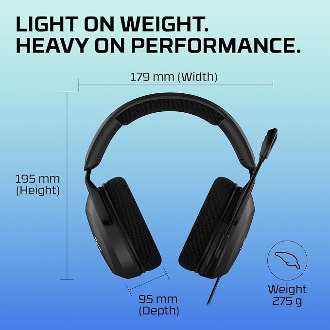 HyperX Cloud Stinger 2 Core – PC Gaming Headset, Lightweight Over-Ear Headset with mic, Swivel-to-Mute mic Function, DTS Headphone:X Spatial Audio, 40mm Drivers,Black - Image 3