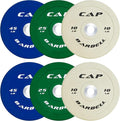 CAP 2-inch Olympic Bumper Plate Weight Set | 100-370 lbs | Multiple Colors | Storage Rack Optional by CAP