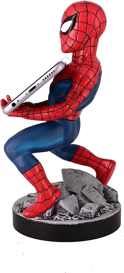 Exquisite Gaming: Marvel: The Amazing Spider-Man - Original Mobile Phone & Gaming Controller Holder, Device Stand, Cable Guys, Licensed Figure 8 Inch - Image 3