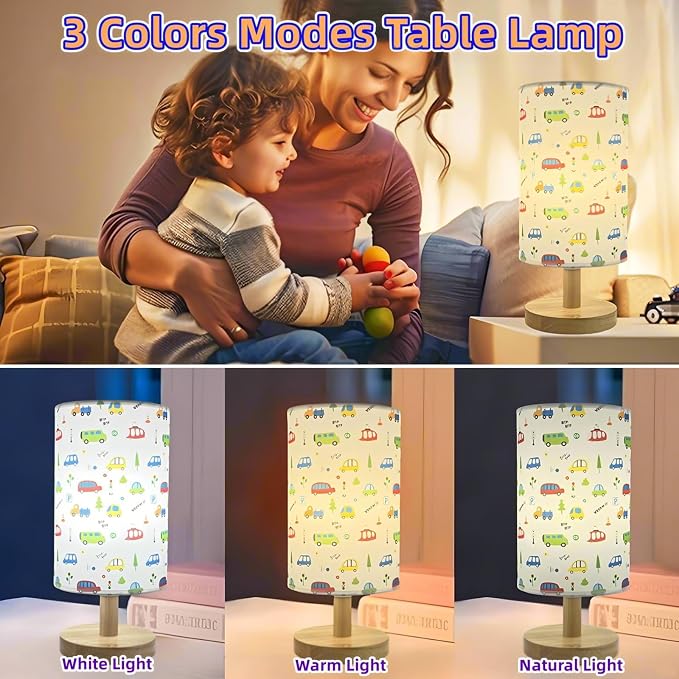 Car Kids Table Lamp,Cute Bedside Lamps for Boys Bedroom Decorative lamp - Image 2