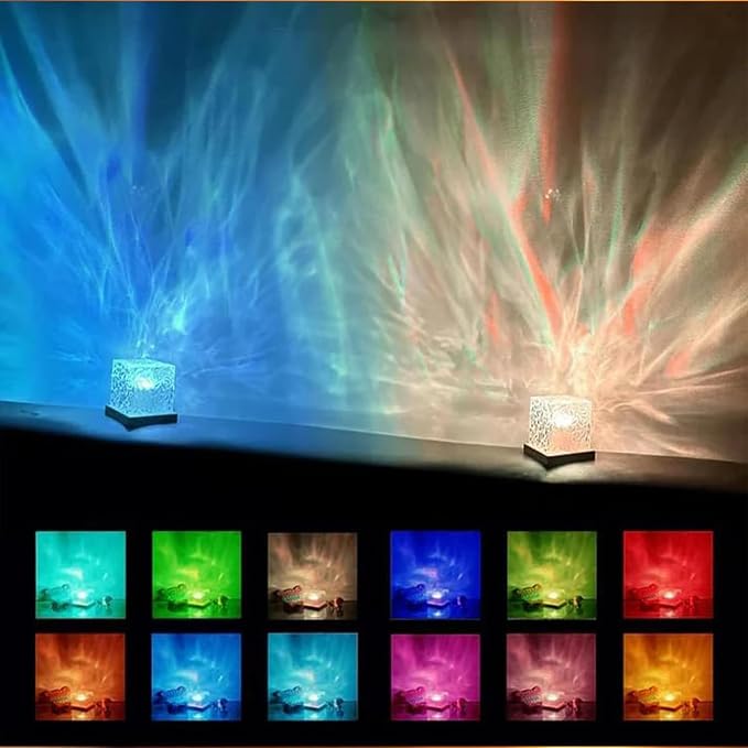 Ocean Wave Projector Light, 16-Color LED Shower Lamp with Remote, 3D Water Ripple Projection, Romantic Ambient Lighting for Kids Room, Relaxation, Bedroom, Bathroom & Night Light - Image 3