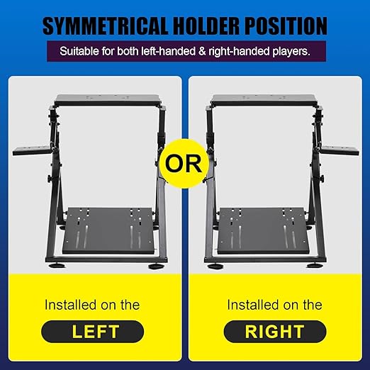 GTPLAYER Sim Racing Wheel Stand Simulator Cockpit Wheel Stand Racing Steering Shifter Mount fit for Logitech G25 G27 G29 G920 G923 Thrustmaster T330TS Gaming Stand Wheel Pedals NOT Included, Black - Image 4