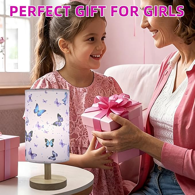 Butterfly Lamp,LED Kids Table Lamp for Bedroom Decor Girls Bedside Lamps - Image 7