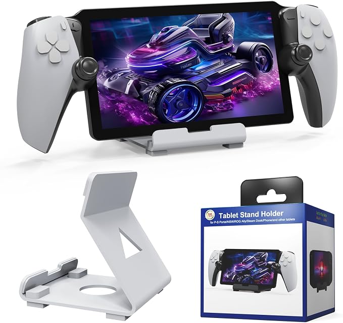 Levigo Game Controller Desktop Holder Stand Compatible with PlayStation Portal/ASUS ROG Ally/Steam Deck/Switch, Gaming Accessories Game Controller Host Bracket (White) - Image 7