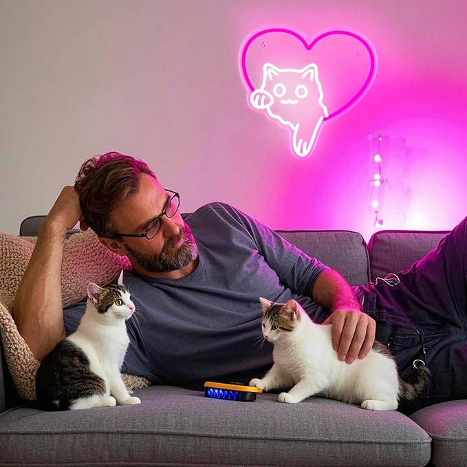 Cat Neon Sign Dimmable LED Animal Neon Light for Bedroom Kids Room Decor - Image 7