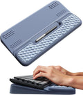 Vaydeer Wrist Rest with Keyboard Stand, Computer Wrist Support Pad, Ergonomic Keyboard Riser Holder Lift Tray with Wrist Pad, Soft Memory Foam Desk Cushion, Palm Hand Typing for Office Home Gift-Blue by Vaydeer