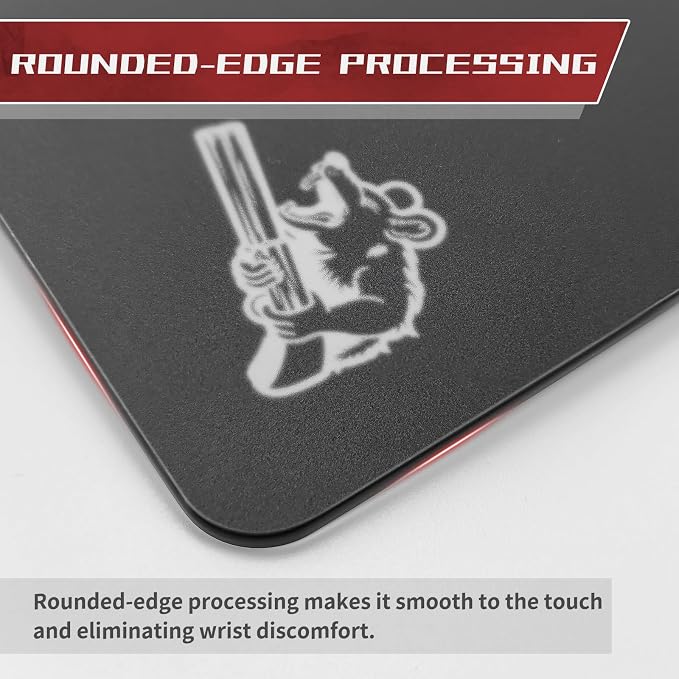 Glass Gaming Mouse Pad, 400mm x 500mm, FPS Game, Special Tempered Glass, Durable, 3mm Thick, Accurately and Quickly Target Your Opponents (400mm x 500mm, Black) - Image 5