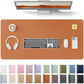 YSAGi Desk Protector&Blotter, Non-Slip Waterproof Leather Mouse Pad | Shields Scratches, Stains, Spills, Heat & Scuffs; Suede Non-Slip; Easy-Clean; Comfy Writing/Typing, 31.5" x 15.8",Brown by YSAGi