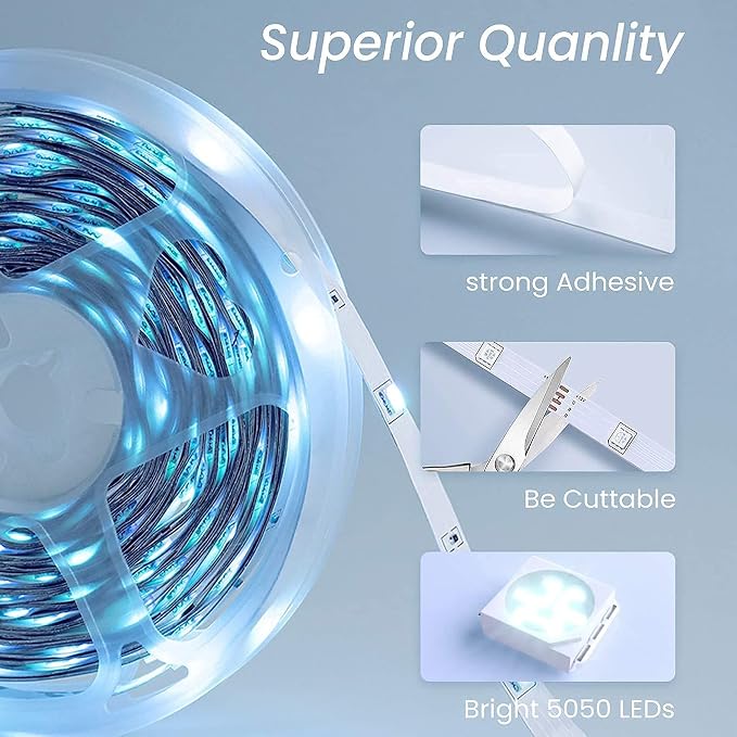 TJOY 100FT Smart Led Strip Lights for Bedroom Alexa Compatible Wireless RGB - Image 6
