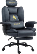Gaming Chair with Footrest, Up/Down Armrests, Suede Fabric Ergonomic Office Chair, 150° Recline Computer Chair for Desk, Darkblue by Unknown
