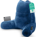 Sasttie Reading Pillow for Bed, Back Pillow for Sitting Up, Navy by SASTTIE