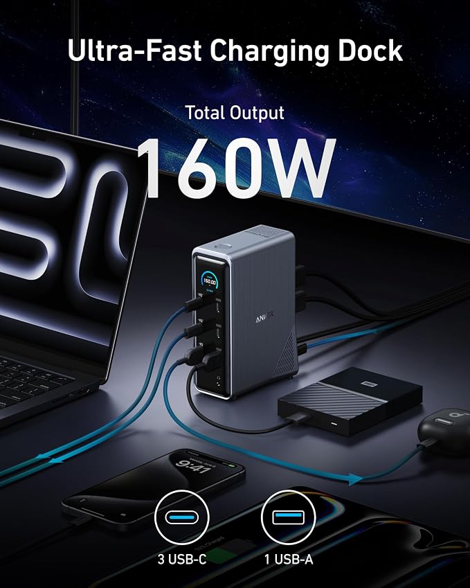 Anker Prime Docking Station, 14-in-1 Laptop Docking Station Dual Monitor - Image 4