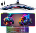 RGB Mouse Pad, Gaming Mousepad with 13 LED Light Modes | 31.5X11.8inch Large Mouse Mat, Gaming Mats for Desk with Non-Slip Rubber Base by FoBianJie