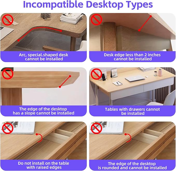 CABTE Ergonomics Desk Extender Tray, Table Mount Arm Wrist Rest Shelf, 90° Foldable Elbow Arm Support,Foldable, Computer Desk Extender Tray for Home and Office (Large Foldable) - Image 7