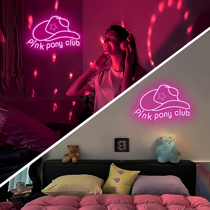 Pink Pony Neon Sign Western Cowgirl Neon Lights for Wall Decor Dimmable Neon Lights Midwest Princess Led Signs For Bedroom Wall Girl Cave Club Bar Pub Gift - Image 7