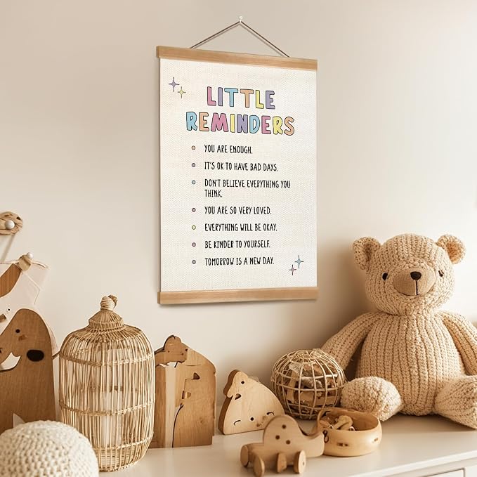 ZTGDA Little Reminders Wall Art,Inspirational Quotes Canvas Print with Wood Hanger Frame, Daily Reminder Poster for Bedroom Teens Room, or Classroom Decor, 12x16 Inches (Reminders) - Image 5
