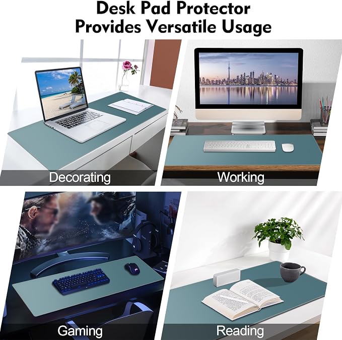 Galdas Gaming Mouse Pad XXL XL Large Long Extended Big Mousepad Non-Slip Rubber Keyboard Mouse Pad with Stitched Edges for Laptop Home Office (31.5x11.8x0.08 Inch) -Blue Grey - Image 7