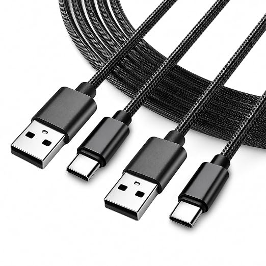 Superer 2 Pack 10 ft USB C Charging Cable Fit for PS5 Controller, PlayStation 5 DualSense, Xbox Series X/S Controllers, Xbox Elite Series 2 (Model 1914 1797), Charger & Data Sync Nylon Braided Cord by Superer