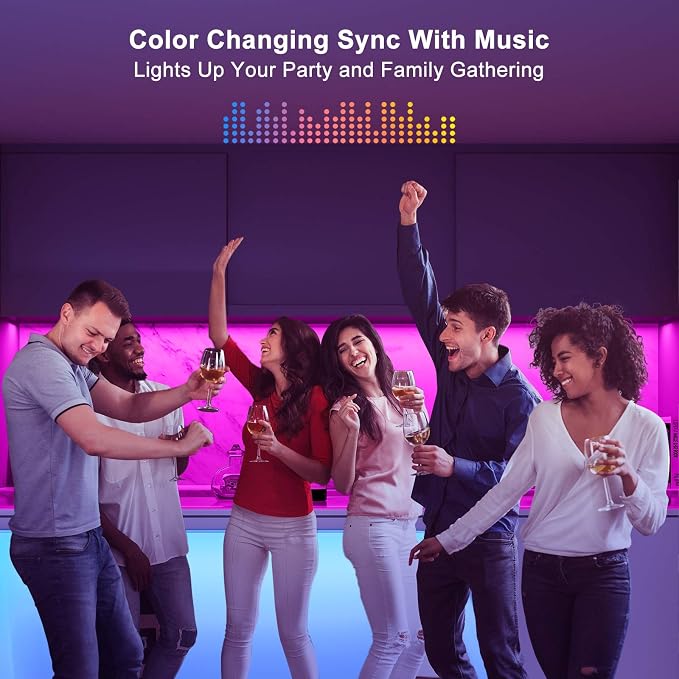 RGB LED Strip Light Controller, with APP, Music Sync and IR Remote, with Unlimited Colors and Pin Modify Feature Compatible with 5V-24V All 4-pin 10mm RGB LED Strip via Bluetooth Connection - Image 4