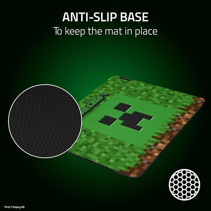 Razer Gigantus V2 Cloth Gaming Mouse Pad (Medium), Minecraft Edition | Textured MicroWeave Cloth Surface, Thick, High-Density Rubber Foam, Non Slip Base - Image 6