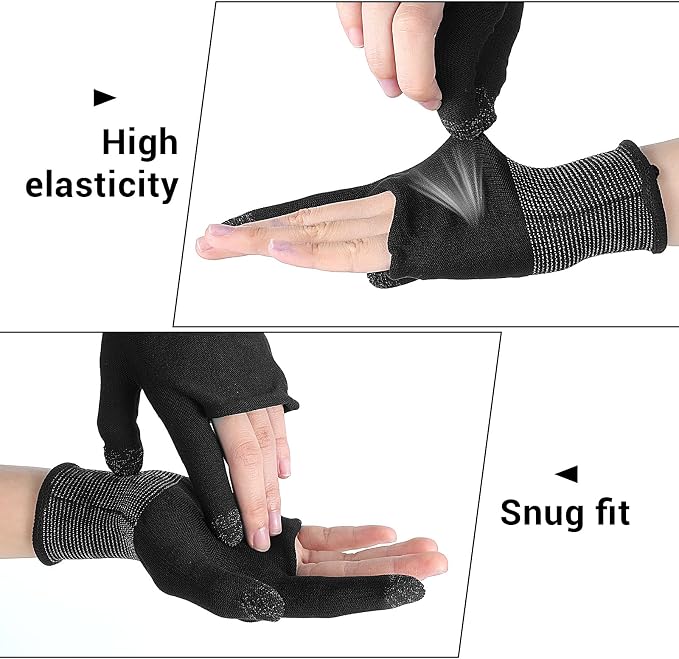 Ptwola Ultra-Thin Mobile Gaming Gloves Touchscreen Gaming Gloves Anti-Sweat Mobile Finger Sleeve Breathable - Image 3
