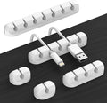 TviewSmart Cord Organizer for Desk, 5 Pack Cord Holders, Cable Clips, White by TviewSmart