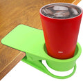 YOY Drink Cup Holder Clip - Table Desk Side Water Glass Beer Bottle Beverage Soda Coffee Mug Holder Cup Saucer Clip Design for Home Office, Green by YOY