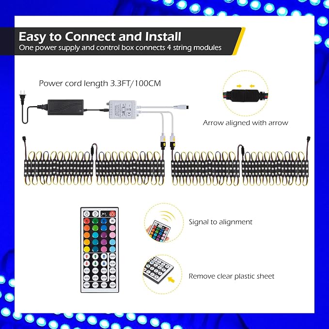 Dyna-Living LED Storefront Lights for Business Window LED Strip Light 120FT - Image 6