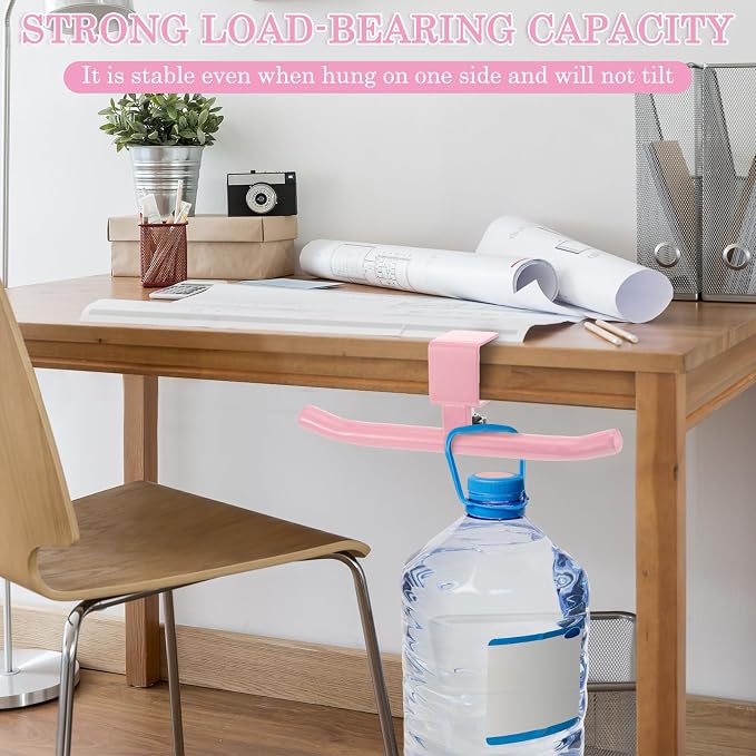 Geelin Bag Hook for Desk Table Heavy-Duty Backpack Hanger Clamp On Purse Holder Adjustable Under Desk Bag Hook for Headphones Handbag Hanger for Classroom Dorm Back to School(Pink) - Image 6