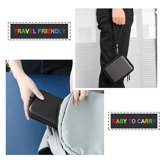 Supmay Hard Carrying Case for RG406V/ RG405V Handheld Game Console, Retro Game Protective Case with Zipper Mesh Pocket for SD Card, USB Charging Cable, User Manual, Black - Image 5