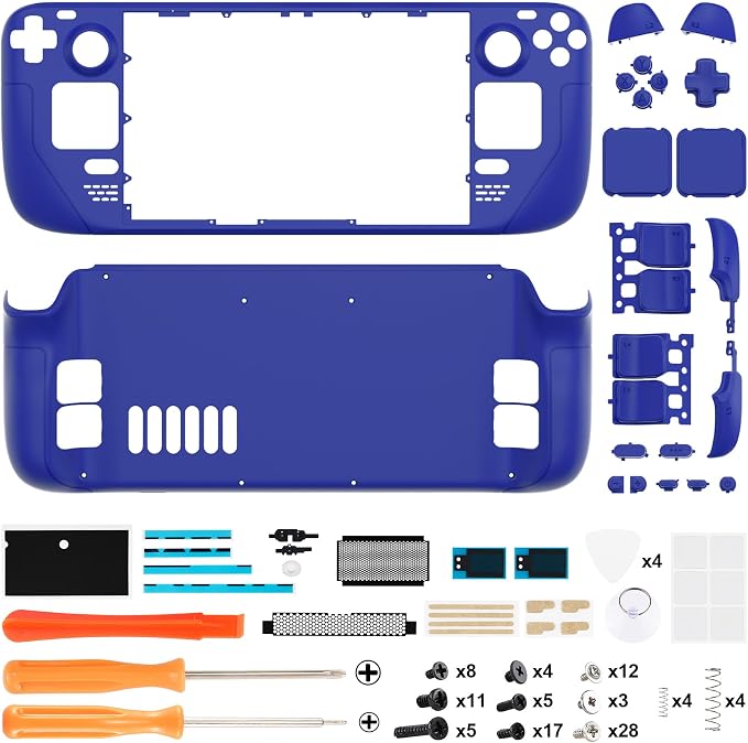 eXtremeRate DIY Full Set Shell with Buttons for Steam Deck LCD, Custom Faceplate Back Plate Replacement Shell for Steam Deck LCD - Dream Blue [Console NOT Included] - Image 2