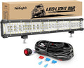 Nilight Side Shooter LED Light 1PC 22" with Wiring Kit for Truck SUV UTV by Nilight