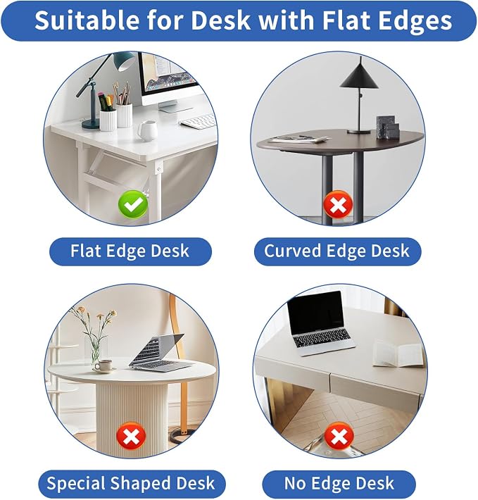 LUKETURE Desk Side Storage, Under Desk Laptop Mount with Cable Tray - Image 4