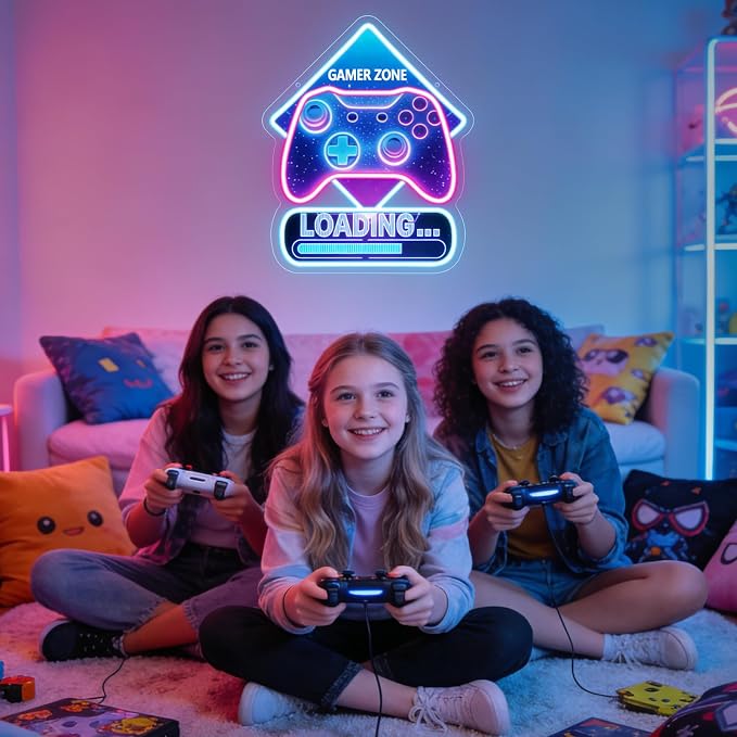 Gamer Neon Sign,Gaming Neon Sign for Boys Room Decor,Game Controller LED Neon Signs for Gaming Room Decor,Game Zone Neon Signs for Game Wall Decor, Cool Gamer Gifts for Teenage Boys,Kids - Image 8