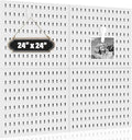 AKTOP Modular Plastic Peg Board Wall Organizer, 4 Pack, 12"x12", White | ABS Material, Adhesive or Drill Mounting, Ideal for Office, Gaming Room, Craft Room by Buynow