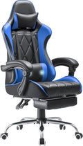 Homall Gaming Chair, Computer Chair with Footrest and Massage Lumbar Support, Ergonomic High Back Video Game Chair with Swivel Seat and Headrest (Blue) by Homall