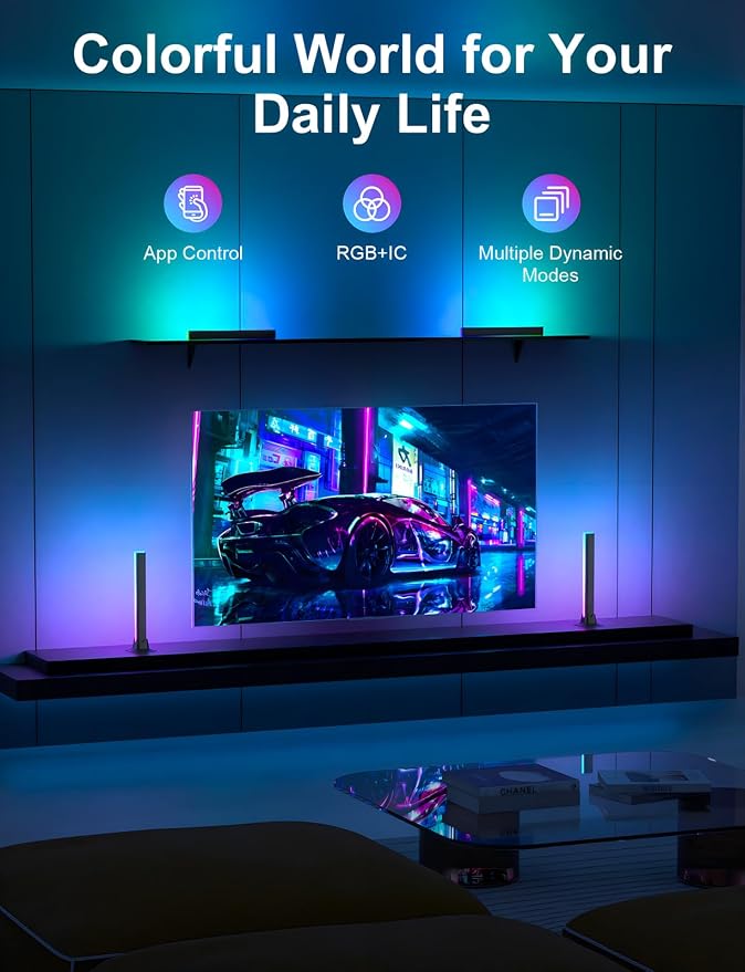 RGB Light Bar, LED Light Bar, APP Control USB Powered, Color Changing TV Backlight Music Sync Ambient Lighting for Room PC Monitor Gaming Party Desk - Image 2