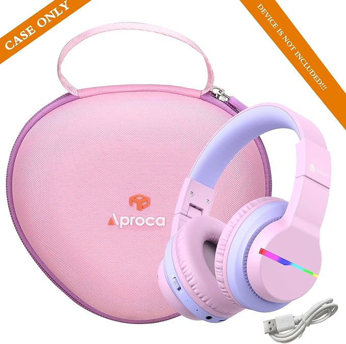 Case for iClever BTH12 / HS19 / BTH26 Kids Bluetooth Headphones -Pink - Image 5